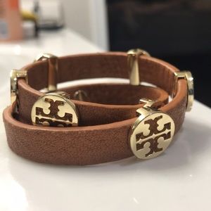 Tory Burch Wrap Leather Bracelet